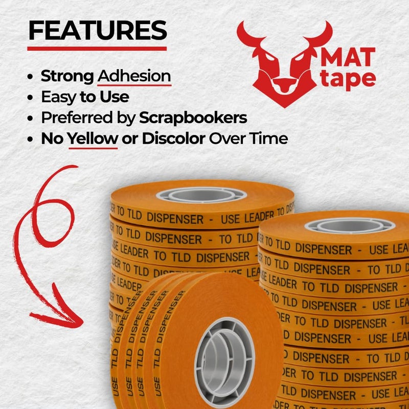 MAT Tape MAT ATG Tape Dispenser Gun, Compatible with 1/4 in, 3/8 in, 1/2 in, and 3/4 in. Adhesive Transfer Tape Rolls. For Scrapbooking, Framing, Cardmaking, and Craft Projects - Image 2